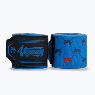 Boxerské bandáže Venum Monogram Hand Wraps Advanced 400 cm blue