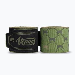 Boxerské bandáže Venum Monogram Hand Wraps Advanced 400 cm khaki