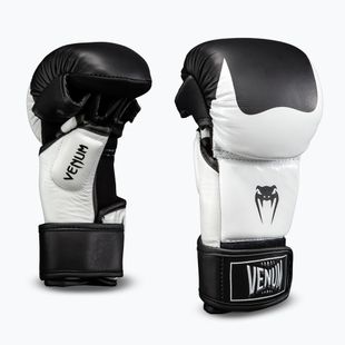 Rukavice MMA Venum Attack 2.0 Sparring Leather black/white