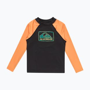 Longsleeve detský na plávanie Quiksilver Everyday UPF50 black/tangerine