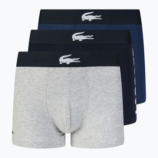 Boxerky Lacoste 5H1803 BCK 3 páry námornícka modrá/biela/strieborná porcelán