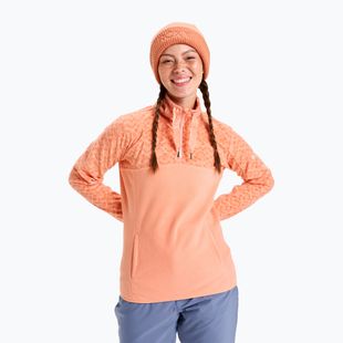 Dámska mikina ROXY Sayna Half Zip peach pink roxygram tonal