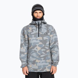 Pánska snowboardová mikina Quiksilver Shredder Hoodie puzzle camo ice flow