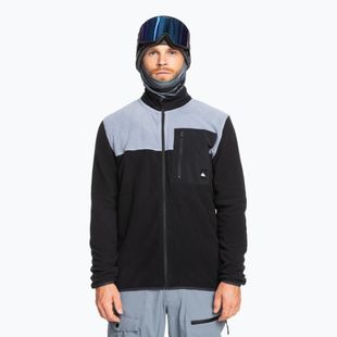 Pánska snowboardová mikina Quiksilver Aker Full Zip Fleece true black