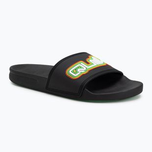 Pánske šľapky Quiksilver Rivi Wordmark Slide II black rasta