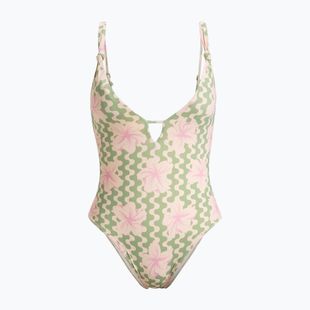 Dámske jednodielne plavky ROXY Hibiscus Daze basil party waves yw