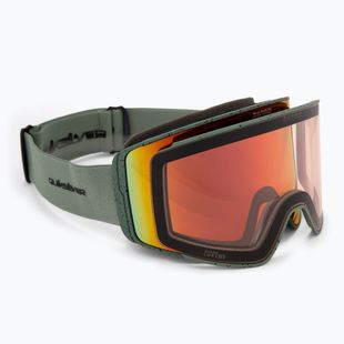 Pánske snowboardové okuliare Quiksilver Storm MG dark ivy/clux ml red