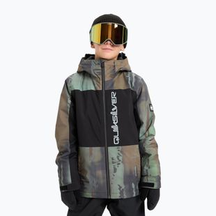 Detská snowboardová bunda Quiksilver Side Hit Block bloomfade dark ivy