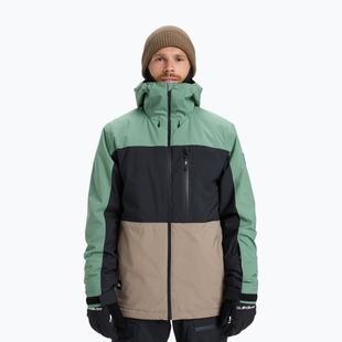 Pánska snowboardová bunda Quiksilver Sycamore Block 20K dark ivy