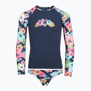 Dlhý rukáv + spodný diel plaviek ROXY Morning Flower Lycra Set mood indigo morning flowers