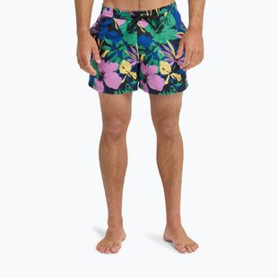 Pánske plavecké šortky Quiksilver Everyday Printed Volley 15" dark navy interact floral