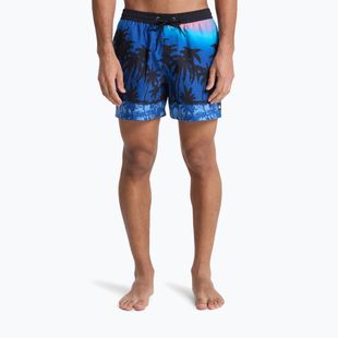 Pánske plavecké šortky Quiksilver Everyday Printed Volley 15" Monaco Blue Thermotropics