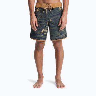 Pánske plavecké šortky Quiksilver Surfsilk Scallop 18" Black Sundown