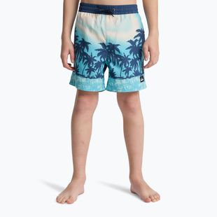 Detské plavecké šortky Quiksilver Everyday Printed Volley 14" aqua thermotropics
