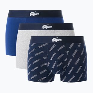 Pánske boxerky Lacoste 5H1288 3-pack navy blue/white/silver ch