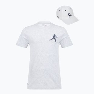 Lacoste pánske tenisové tričko TH1044 silver chine/navy blue
