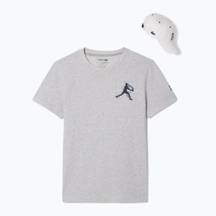 Lacoste pánske tenisové tričko TH1044 silver chine/navy blue