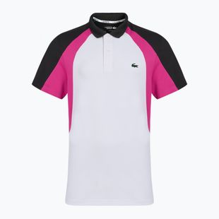 Pánske tričko Lacoste Tennis Polo DH8963 white/malva black