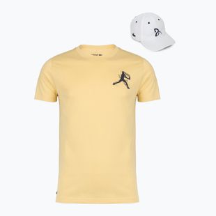 Pánske tričko + čiapka Lacoste TH1044 soy/white