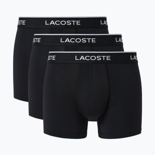 Pánske boxerky Lacoste 5H3202 Microfibra Negro 3 pack black