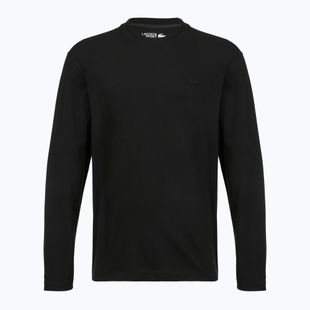 Pánske tričko longsleeve Lacoste TH7026 V-Neck black