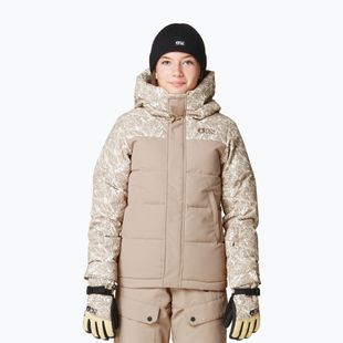 Detská lyžiarska bunda Picture Olyvera textúry print / roebuck