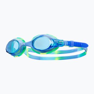 Detské plavecké okuliare TYR Swimple Tie Dye Non-Mirrored blue/blue/green