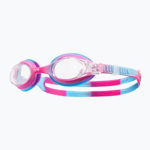 Detské plavecké okuliare TYR Swimple Tie Dye Non-Mirrored clear/pink/blue