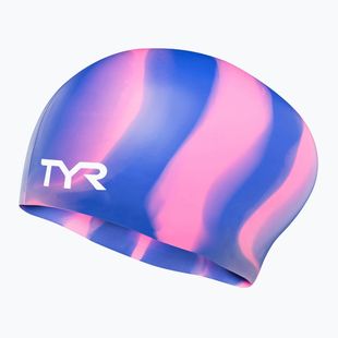 Plavecká čiapka TYR Multi-Color Long Hair Silicone purple/pink