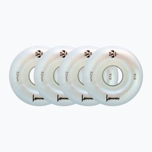Kolieska na in-line korčule FR Skates Luminous Led Quad Wheel 62mm/97A X4 white pearl