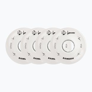 Kolieska na in-line korčule FR Skates Luminous Led Quad Wheel 62mm/85A Sixies 6LED X4 rainbow/white