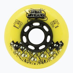 Kolieska na in-line korčule FR Skates Street Invaders Wheels 80mm/84A X4 yellow/black