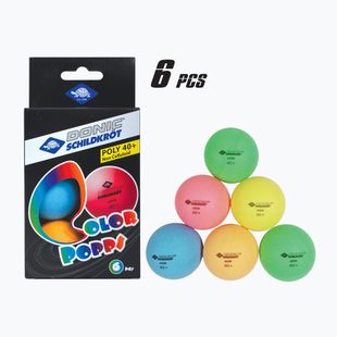 Donic-Schildkröt Colour popps Poly 40+ 6ks viacfarebných loptičiek na stolný tenis
