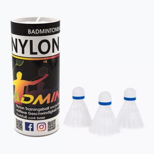 Sunflex Nylonové bedmintonové raketky 3XW 3 ks biele 53558