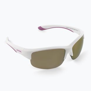 Detské slnečné okuliare Alpina Junior Flexxy Youth HR white purple matt/pink mirror