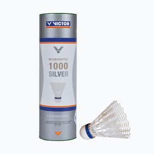 Bedmintonové košíky VICTOR Nylonshuttle 1000 6ks biela