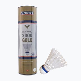 VICTOR Nylon Shuttle 2000 bedmintonové raketky 6 ks biele 100919