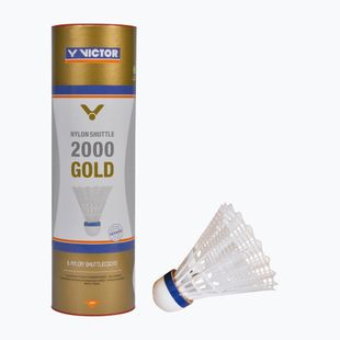 VICTOR Nylon Shuttle 2000 bedmintonové raketky 6 ks biele 100919