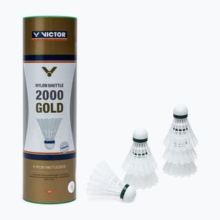 VICTOR Nylon Shuttle 2000 bedmintonové raketky 6 ks biele 100919