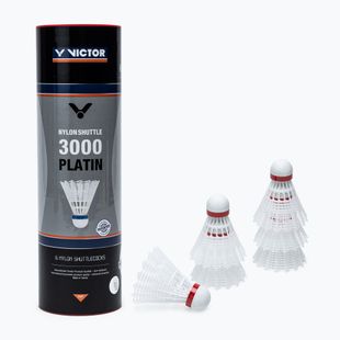 VICTOR Nylon Shuttle 3000 bedmintonové raketky 6 ks biele 101519