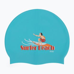 Detská plavecká čiapka Fashy 3047 Mätová s potlačou