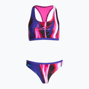 Dámske dvojdielne plavky aquafeel Racerback blue pink flames