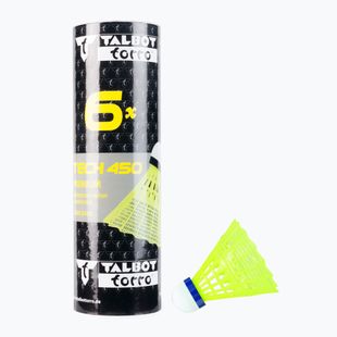 Talbot-Torro Tech 450 bedmintonové rakety, Premium Nylon 6 ks žltá 469183