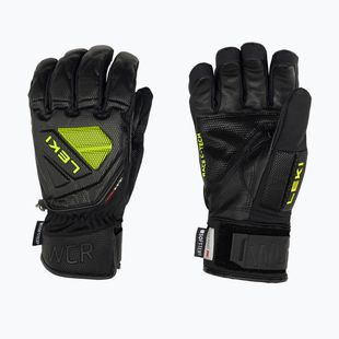 Pánske lyžiarske rukavice LEKI WCR C-Tech 3D black ice/lemon