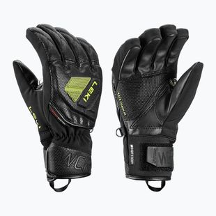 Detské lyžiarske rukavice LEKI WCR C-Tech 3D Junior black/ice lemon