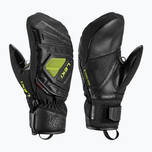Detské lyžiarske rukavice LEKI WCR C-Tech 3D Junior Mitt black/ice lemon