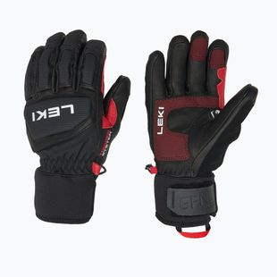 Pánske lyžiarske rukavice LEKI Griffin Pro 3D black/ red/ white