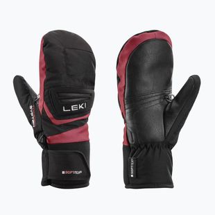 Detské lyžiarske rukavice LEKI Griffin 3D Junior Mitt black/ rose