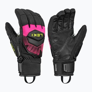 Lyžiarske rukavice LEKI WCR Core TR black/neon pink/neon yellow