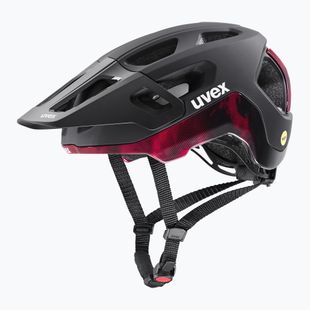 Cyklistická prilba UVEX React MIPS black/ruby red matt